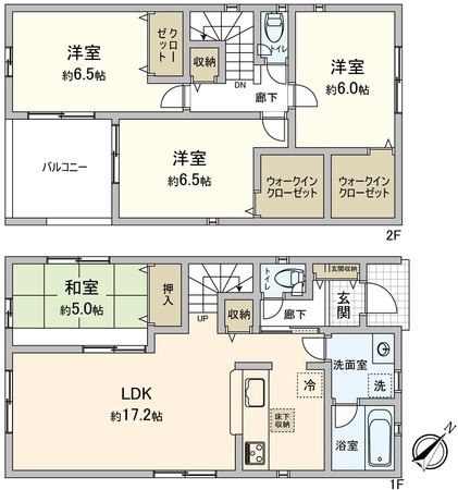 豊田市市木町5丁目 新築戸建 間取図(平面図) 豊田市市木町5丁目 新築戸建 間取図(平面図)