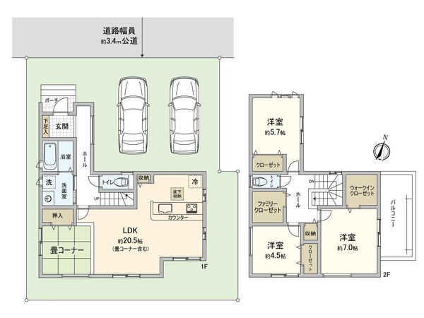 豊田市東新町3丁目 間取図(平面図) 豊田市東新町3丁目 間取図(平面図)