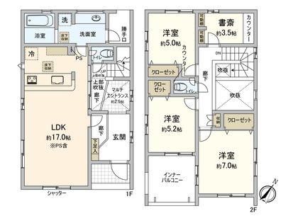 豊田市山之手9丁目 間取図(平面図)
