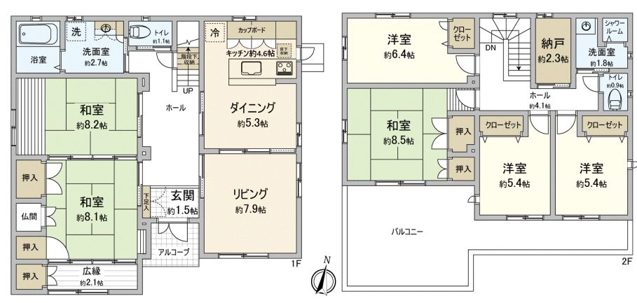豊田市宮町2丁目 間取図(平面図) 豊田市宮町2丁目 間取図(平面図)
