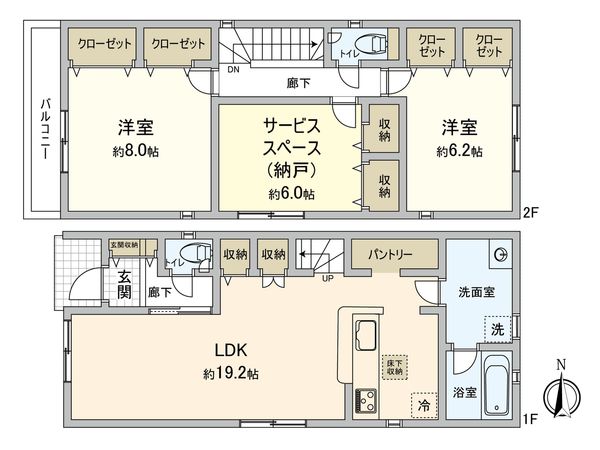 豊田市明和町6丁目 1号棟 間取図(平面図)