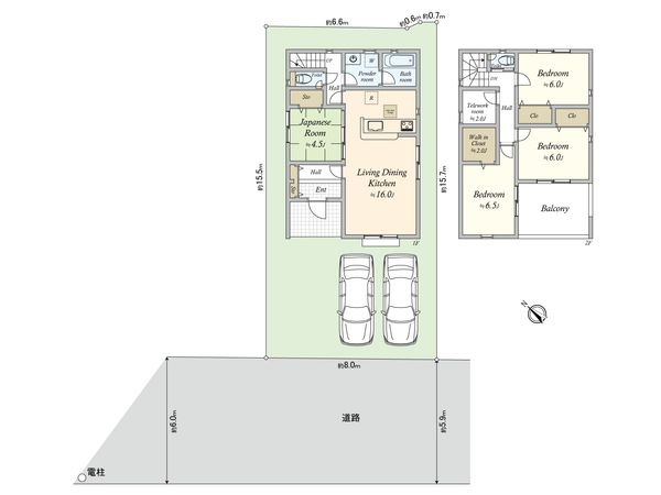 豊田市保見ケ丘1丁目 1号棟 間取図(平面図)