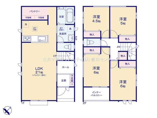 豊田市市木町3丁目 間取図(平面図) 豊田市市木町3丁目 間取図(平面図)