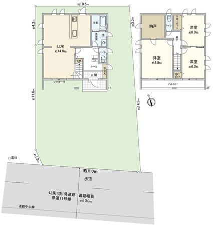 豊田市西広瀬町西前 間取図(平面図) 豊田市西広瀬町西前 間取図(平面図)