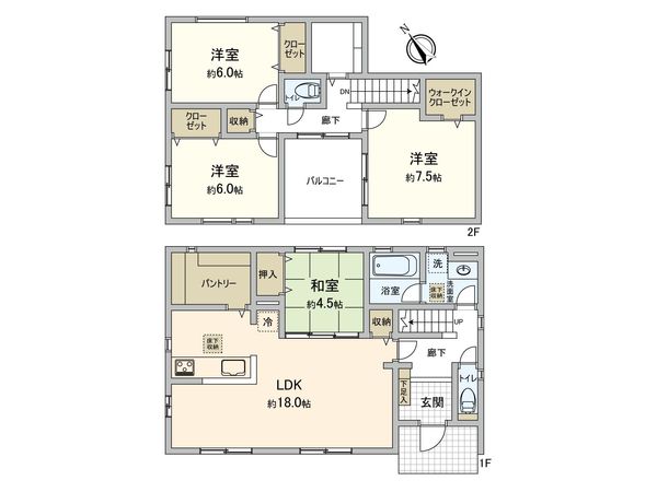 豊田市明和町6丁目 7号棟 間取図(平面図) 豊田市明和町6丁目 7号棟 間取図(平面図)