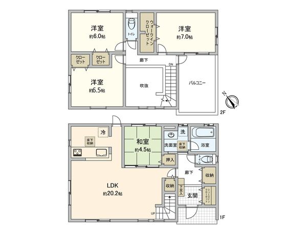 豊田市明和町6丁目 8号棟 間取図(平面図) 豊田市明和町6丁目 8号棟 間取図(平面図)