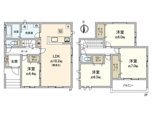 豊田市明和町2丁目 1号棟 間取図(平面図) 豊田市明和町2丁目 1号棟 間取図(平面図)
