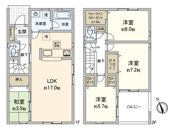 豊田市配津町前屋敷 間取図(平面図) 豊田市配津町前屋敷 間取図(平面図)