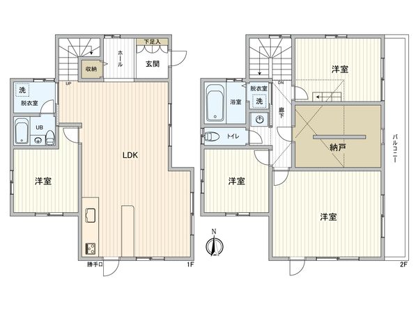 豊田市乙部ケ丘4丁目 間取図(平面図) 間取図(平面図)