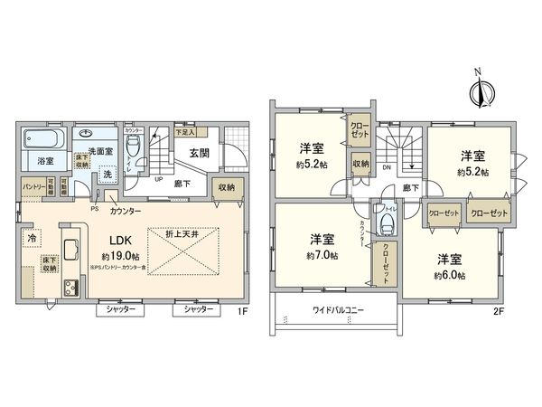 豊田市明和町5丁目 2号棟 間取図(平面図)