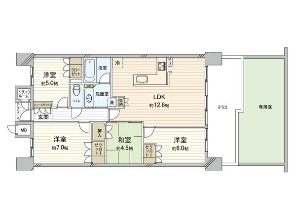 Tステージ河合町 間取図(平面図) Tステージ河合町 間取図(平面図)