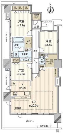 パークタワー豊田 間取図(平面図) 間取図(平面図)