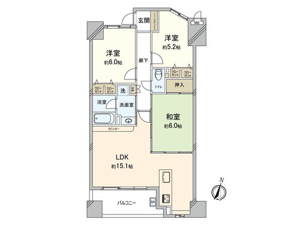 ネオグランデ大林 間取図(平面図) ネオグランデ大林 間取図(平面図)
