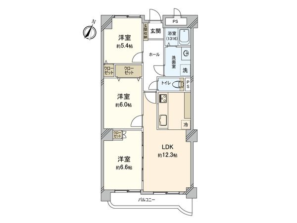 サンマルタ田中2 間取図(平面図) 間取図(平面図)