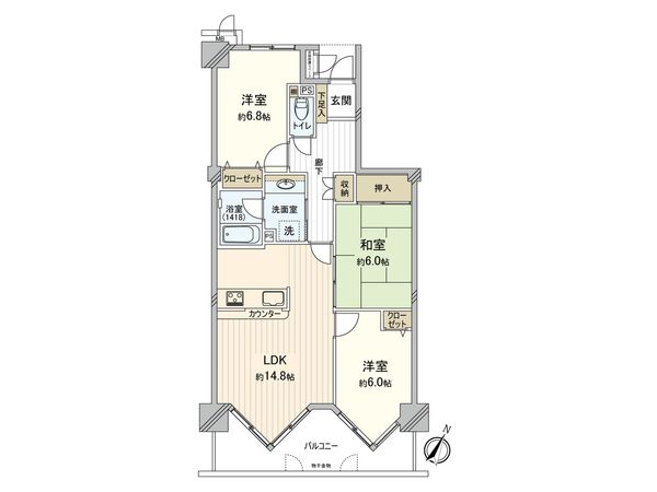バンベール新生公園 間取図(平面図) 間取図(平面図)