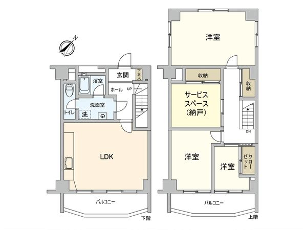富士若林マンション 間取図(平面図)