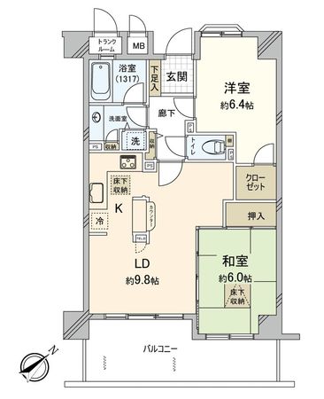 セントビスタ南豊田 ウィングヒル 間取図(平面図) セントビスタ南豊田 ウィングヒル 間取図(平面図)