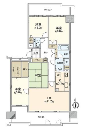 野村三好ヶ丘ヒルズ弐番館 間取図(平面図) 野村三好ヶ丘ヒルズ弐番館 間取図(平面図)