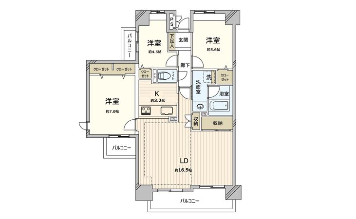 豊田大林町パークホームズ 間取図(平面図) 豊田大林町パークホームズ 間取図(平面図)