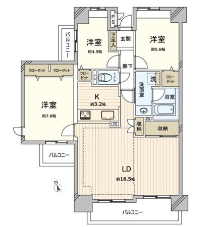豊田大林町パークホームズ 間取図(平面図)
