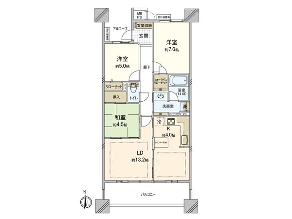 ライオンズヒルズ豊田 間取図