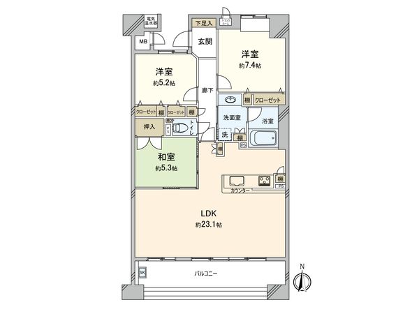 バンベール・グラン豊田下市場 間取図