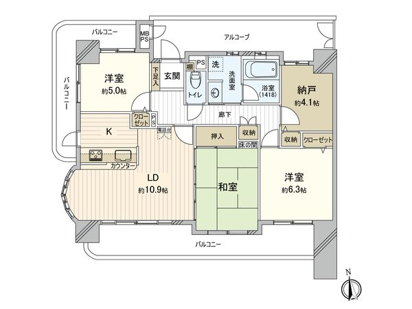 ライオンズシティ豊田 間取図(平面図) 間取図(平面図)