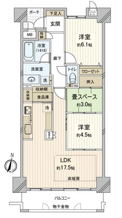レゾンシティ御幸本町 間取図(平面図) レゾンシティ御幸本町 間取図(平面図)