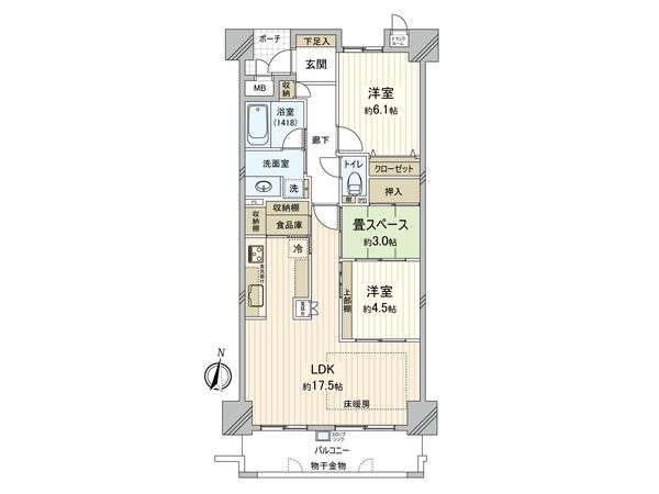 レゾンシティ御幸本町 間取図(平面図) レゾンシティ御幸本町 間取図(平面図)