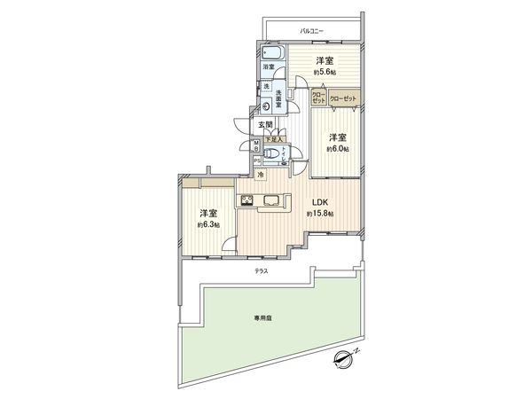 グローリアス豊田朝日町 間取図(平面図)