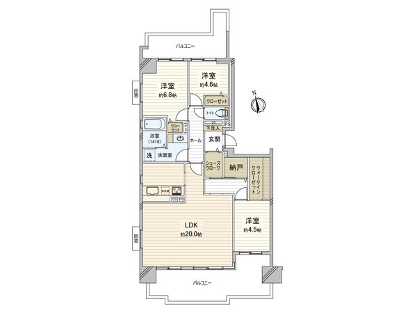 野村三好ヶ丘ヒルズ 壱番館 間取図(平面図) 野村三好ヶ丘ヒルズ 壱番館 間取図(平面図)