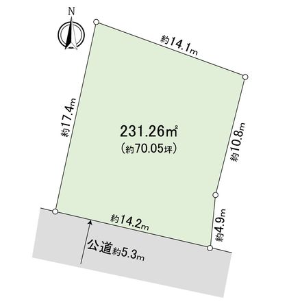 岡崎市明大寺町字奥山 土地 区画図
