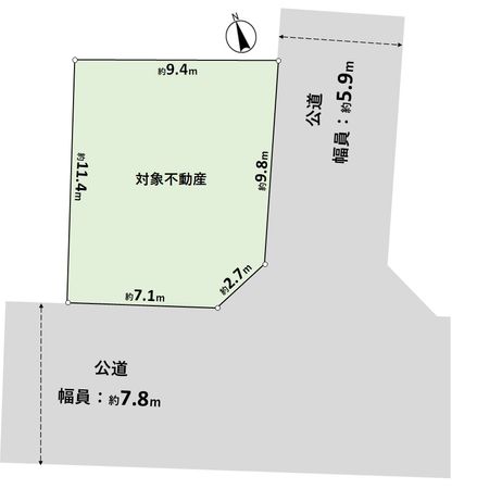 岡崎市末広町 土地 区画図