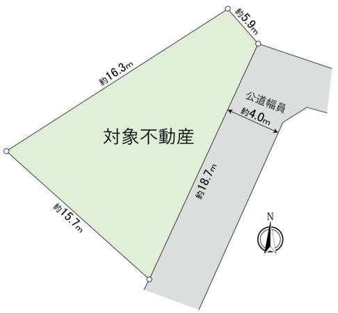 岡崎市舞木町字狐山 土地 区画図