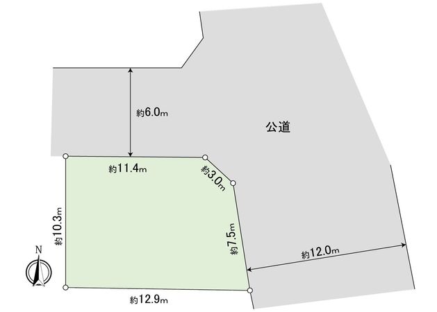 岡崎市百々西町 土地 区画図