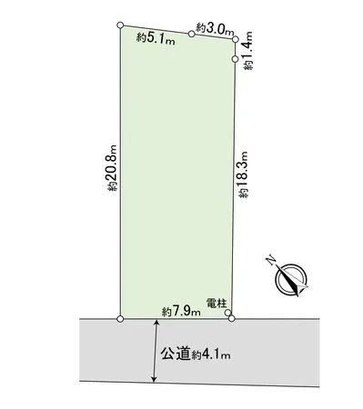 土地面積約49.52坪、南西側が道路に面した売土地です。建築条件付売地ではないため、お好みのハウスメーカー・工務店にて建築いただけます。
