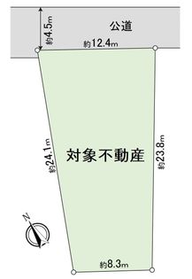 岡崎市大西町字奥長入 土地 区画図