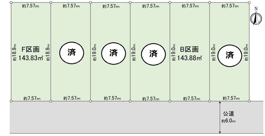 岡崎市河原町 B区画 区画図 岡崎市河原町 B区画 区画図