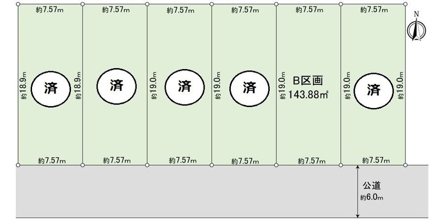 岡崎市河原町 B区画 区画図 岡崎市河原町 B区画 区画図