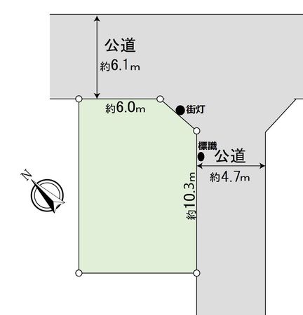 豊川市御油町炮六土 土地 区画図 区画図