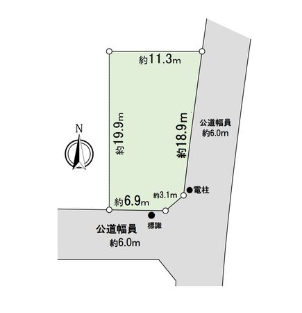 岡崎市庄司田2丁目 土地 区画図 岡崎市庄司田2丁目 土地 区画図