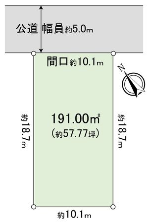 岡崎市大和町字西六反 土地 区画図 岡崎市大和町字西六反 土地 区画図