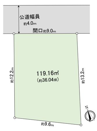 岡崎市不吹町 土地 区画図