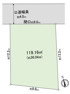 岡崎市不吹町 土地 区画図