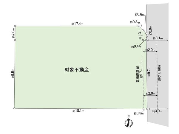 岡崎市矢作町字池田 土地 区画図
