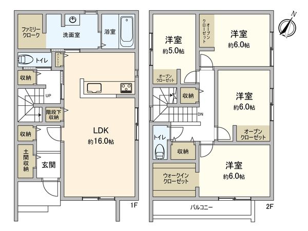 岡崎市矢作町字切戸 新築戸建 間取図(平面図)