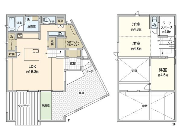 岡崎市若松町字西太夫道下 戸建 間取図(平面図)