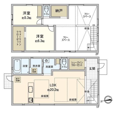 岡崎市久後崎町字鳩部屋 戸建 間取図(平面図) 岡崎市久後崎町字鳩部屋 戸建 間取図(平面図)