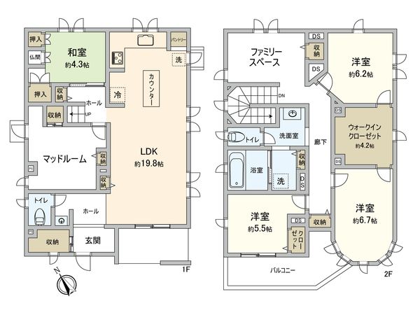 岡崎市美合西町字松下 戸建 間取図(平面図)