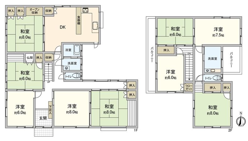 岡崎市鴨田町字広元 戸建 間取図(平面図)